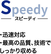 Speedy -スピーディー- 迅速で適切な対応